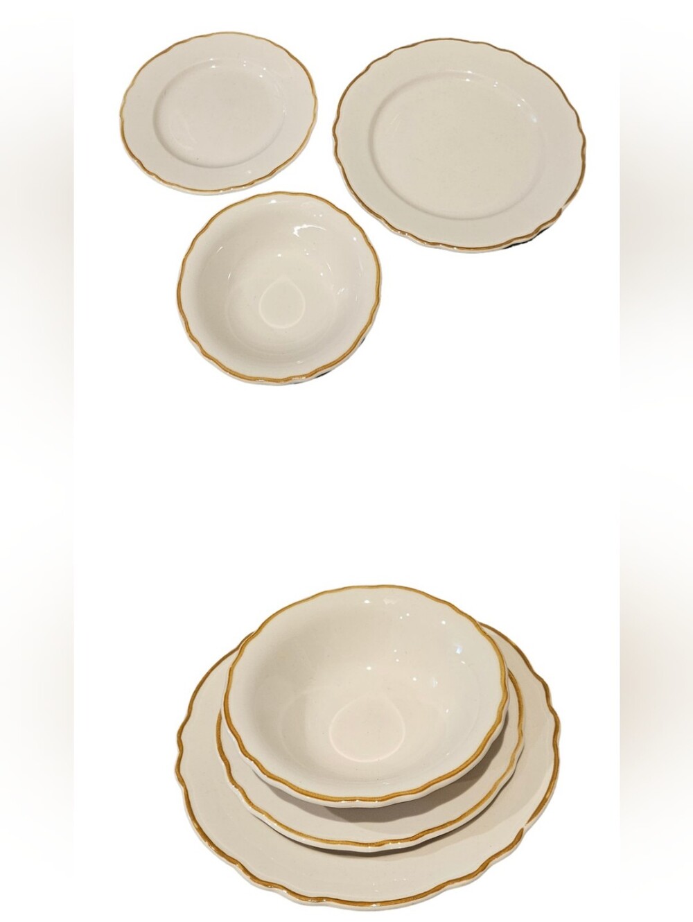 Homer Laughlin Vtg Styleline Gold 9" Plate | Pattern HLCSTYG